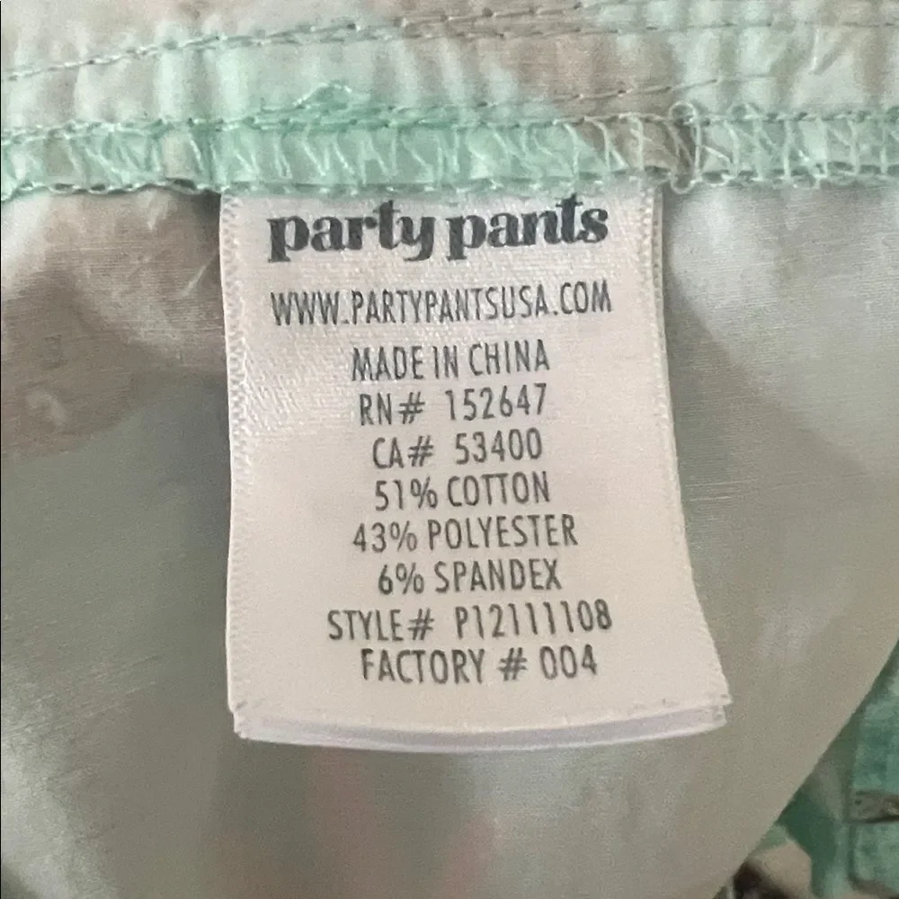 Party Pants Mint Board Shorts in Size L